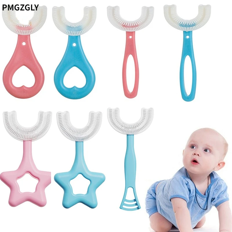

Toothbrush Children 360 Degree U-shaped Child Toothbrush Christmas gift Teethers Brush Silicone Kids Teeth Oral Care Cleaning