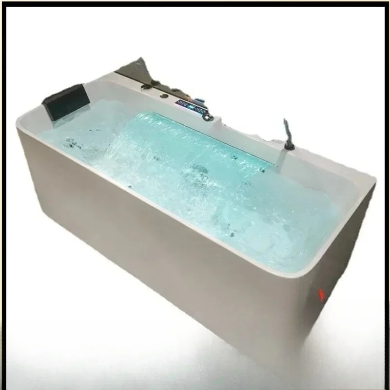 B24 Acrylic Japanese-Style Smart Surfing Massage Constant Temperature Square Thin Edge Bathtub Basin