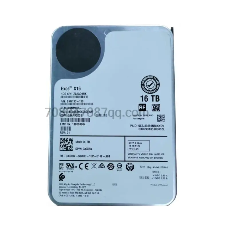 

original 100% authentique 2KH133-136 ST16000NM005G 039XRY SATA 16T 3.5 39XRY