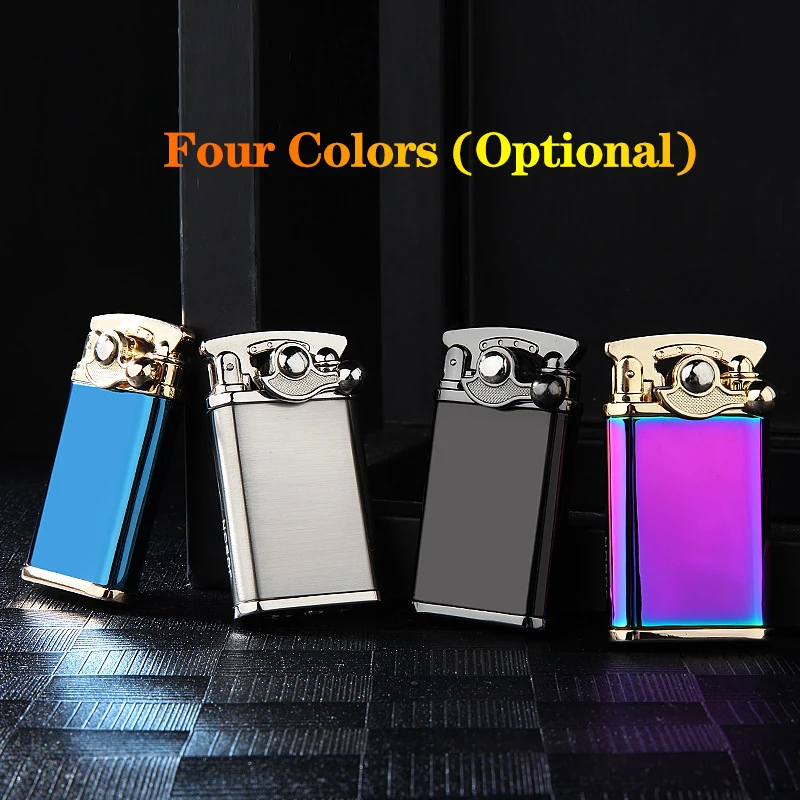 JOBON Metal Outdoor Windproof Butane Gas Lighter Rocker Arm Straight Blue Flame Torch Turbo Jet Cigar Multifunctional Lighter