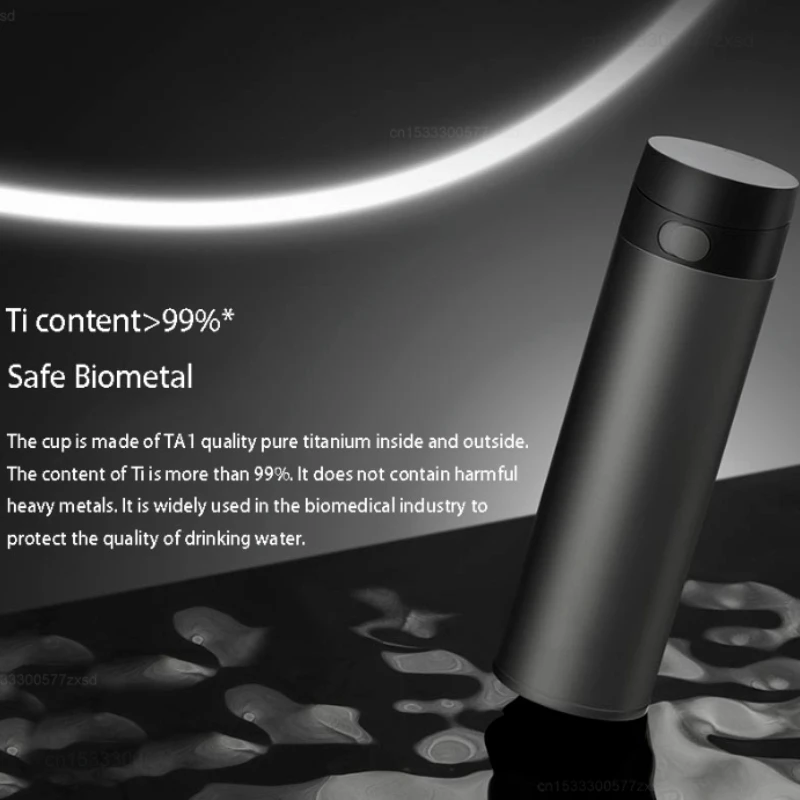 Xiaomi-Thermos portable ata jia, matériau en titane pur, poids léger, livres faciles, isolation de 6 heures, voyage, normalisation sous vide, standardisation TA1