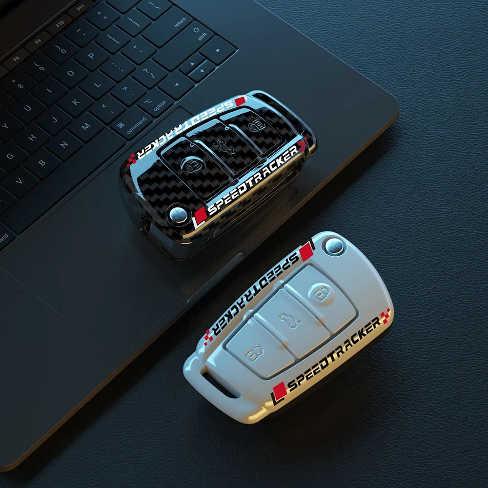 Etui na kluczyk samochodowy do Audi A1 A3 8V A4 B8 B9 A5 A6 C7 A7 A8 Q3 Q5 Q7 S4 S6 S7 S8 R8 TT Keyless Carbon Fiber Key Shell Akcesoria