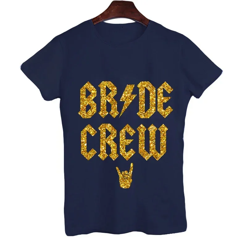 Bruidsmeisje T-shirt voor vrouwen Rock Bruid Vrouwen T-shirt Zwart Tops Dameskleding Bruids Vrijgezellenfeest Tees voor vrouwen