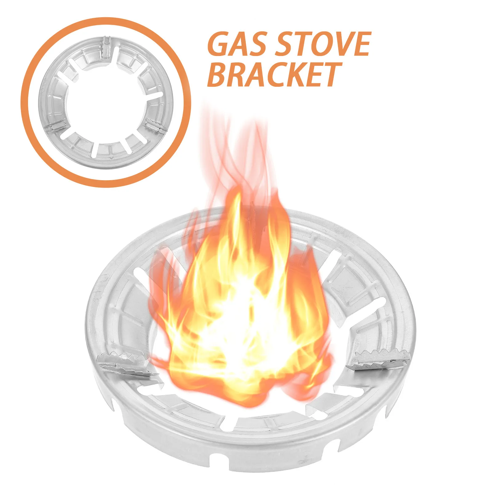 2Pcs Windproof Stove Cover Gas Stove Hood Energy Saving Pot Holder Rack Alloy Fire Bar Accessories