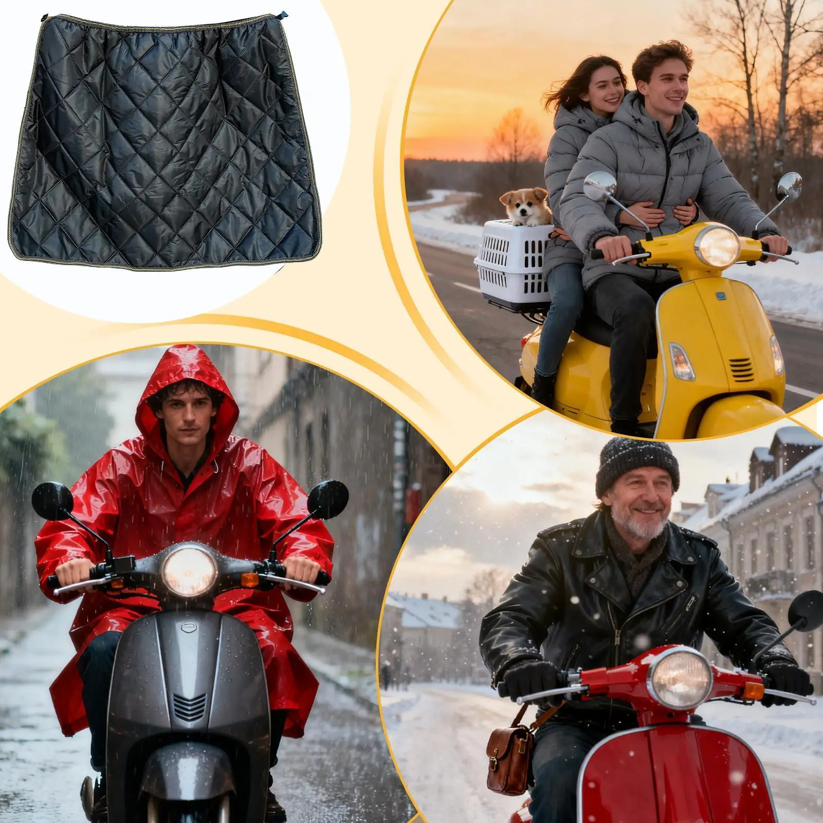 

Scooter Leg Cover Thermal Motorbike Lap Blanket Apron Scooter Leg Warmer Apron For Travel City Commuting Biking Riding
