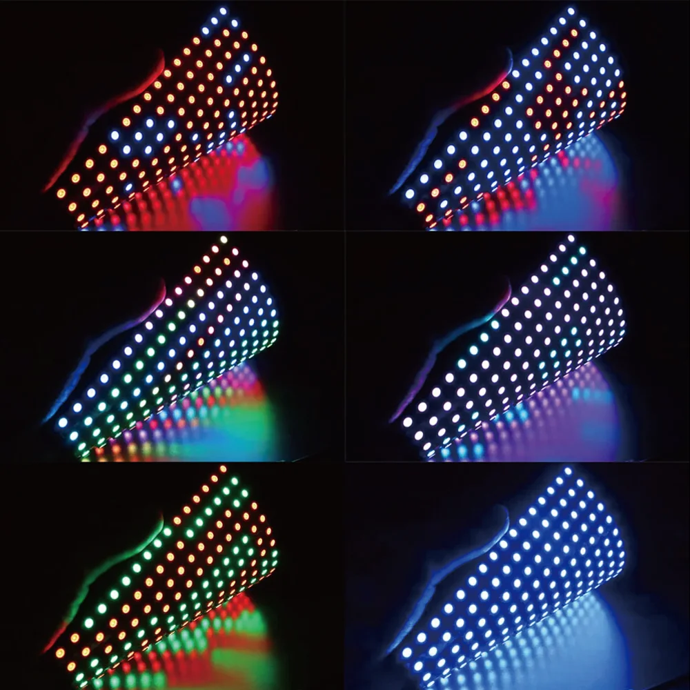 8X8 16X16 8X32 WS2812B مع USB 28 مفاتيح BT وحدة تحكم بالموسيقى بشكل فردي عنونة LED مصباح لوح WS2812 وحدة مصفوفة الشاشة #3