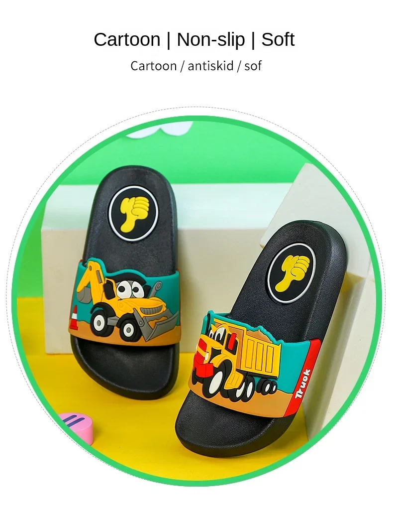 2026 Kinder Anti-Rutsch Badeschuhe Jungen Hausschuhe PVC-Material Bequeme Weiche Sohlen Leicht Anzuziehen – Detail 5