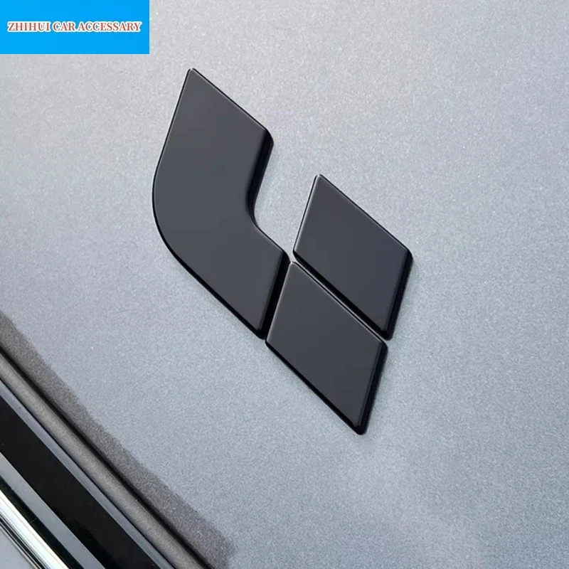 For Li Lixiang L7 L8 L9 2022 2023 Car Black Samurai Logo Blackened Cover Upgraded Exterior Decoration Stickers Auto Accessories