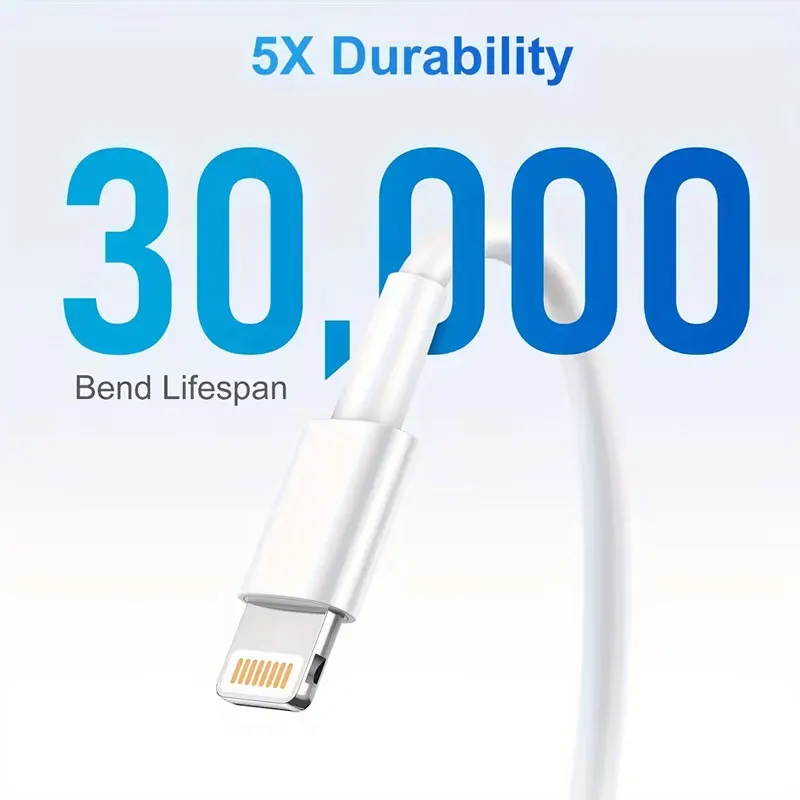 MFI認証取得済み充電ケーブル iPhone対応 10フィート USB to Lightning データケーブル iPhone 14 13 12 11 XS XR X Promax対応