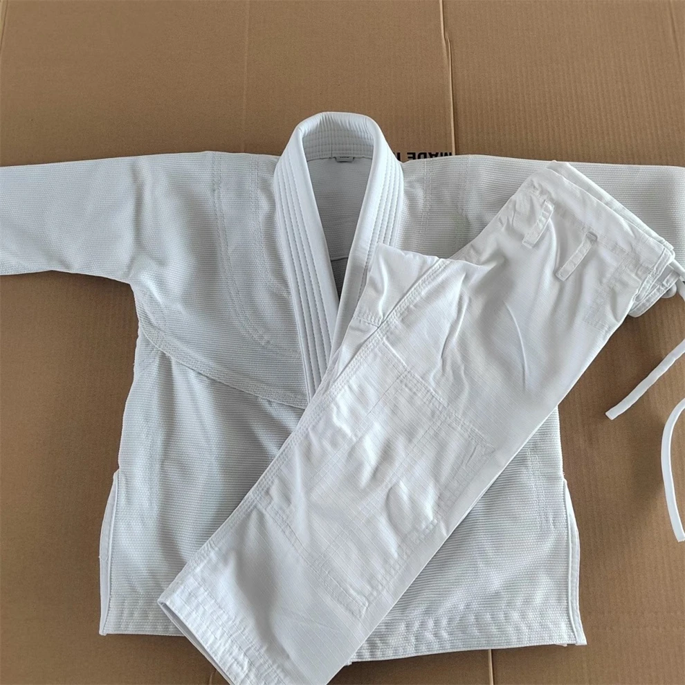 All-Cotton Comfortable Brazilian Jiu-Jitsu Uniform, Anti-Abrasion, Professional Training Jiu-Jitsu Uniform for Men and Women, Bjj Gi Warrior Universal Style, Thickened