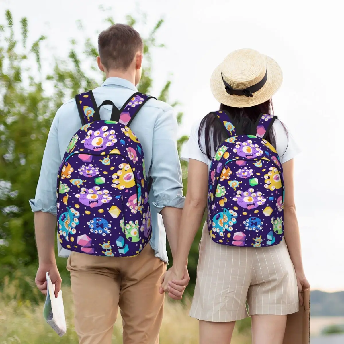 

Beholder Cuties Backpack Student Boys Girls BookBag Children School Bag Computer Shoulder Bags for Men Women
