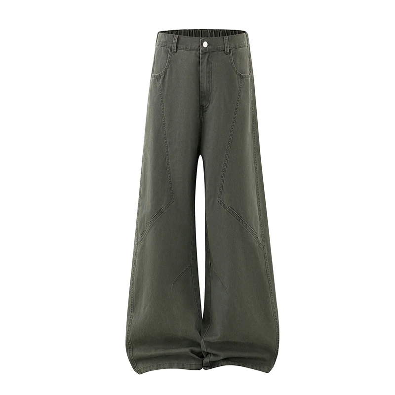 

Four Season Outdoor Running Fitness Windproof Breathable Curved Knife Casual Pants for Men Fashionable and Trendy Loose Jeans