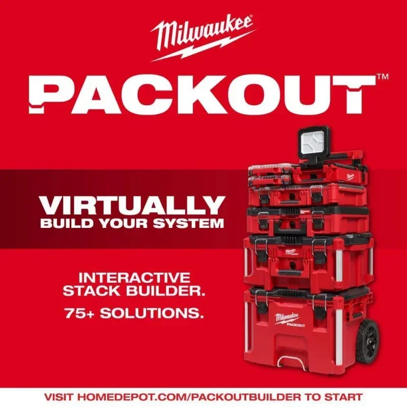 MILWAUKEE 48-22-8426 PACKOUT™ Rolling Tool Box Power Tool Accessories Milwaukee Tool Storage Box Car