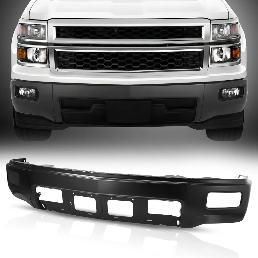 

Ударная лицевая панель переднего бампера, предназначенная для Chevrolet Silverado 1500 20142015, с вырезами противотуманных фар и датчиком парковки Cutou