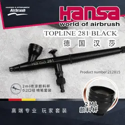 Harder & Steenbeck Hansa 212815 Topline 281 Black 0.2MM Double Action Airbrush Resin Model Assembly Coloring Painting Tools