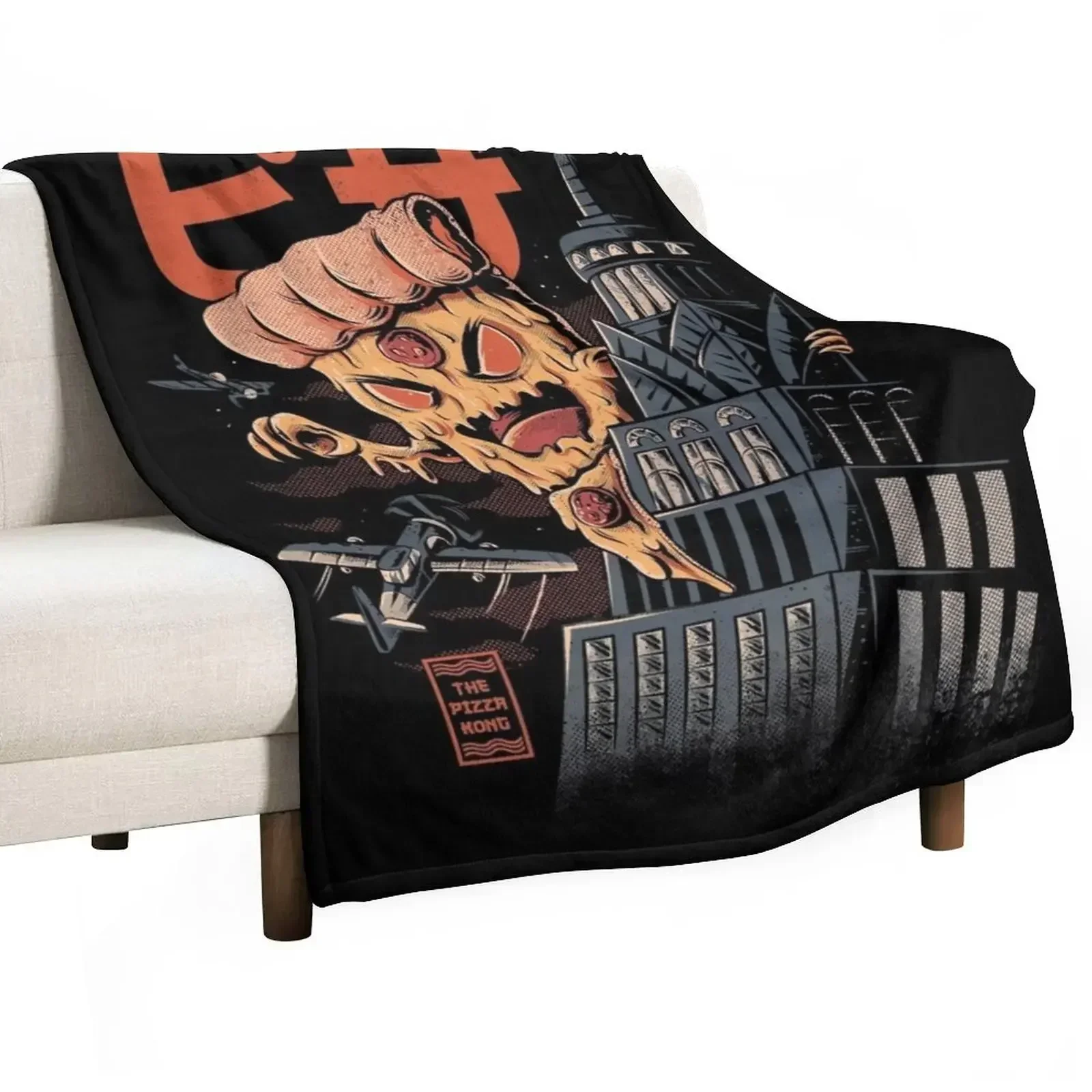 

Pizza Kong Throw Blanket Vintage Blankets For Bed Blankets