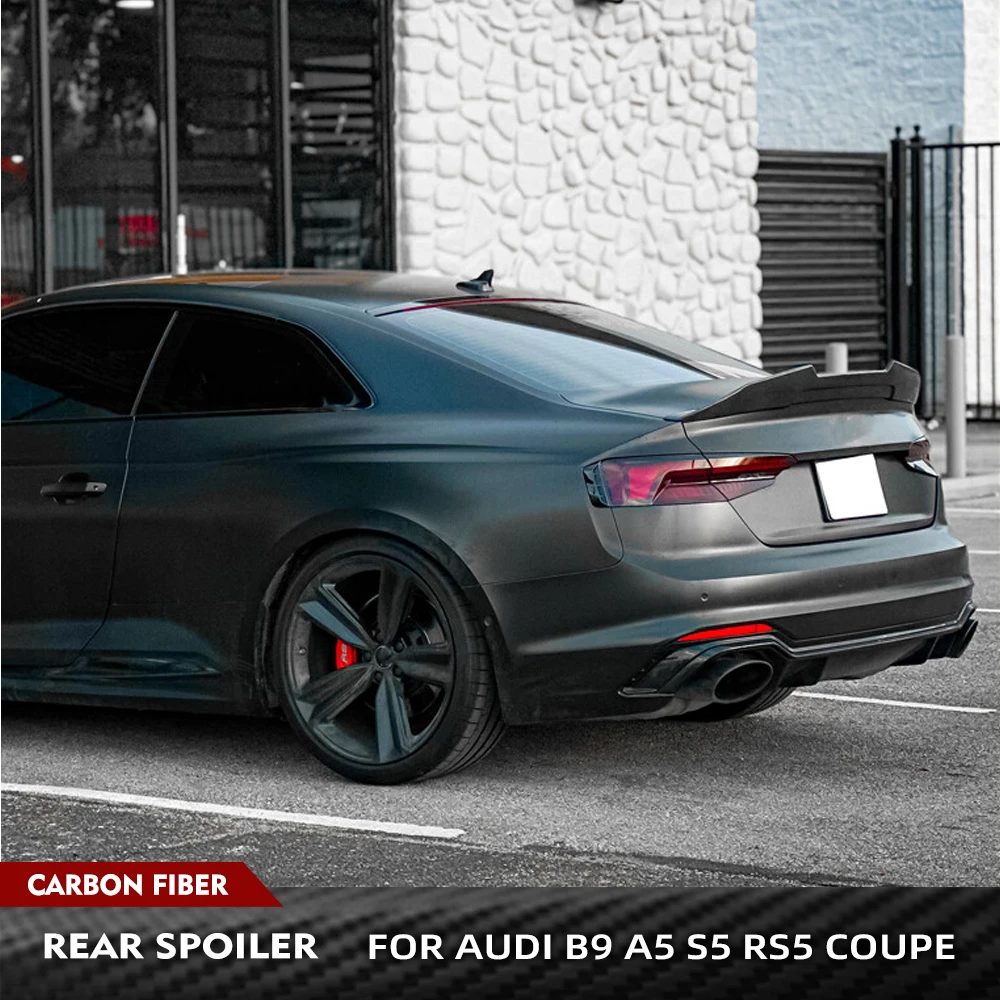 

Углеродное волокно, задний багажник, гоночный спойлер, багажник, крыло для Audi A5 S5 RS5 B9 Coupe, 2-дверный, не для кабриолета 2017-2023 B9