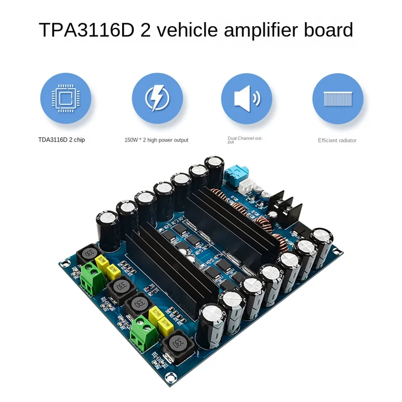 XH-M641 tpa3116d2 audio verstärker board digitale hohe leistung 2 kanäle auto verstärker mit boost board dc12v 24v 150w