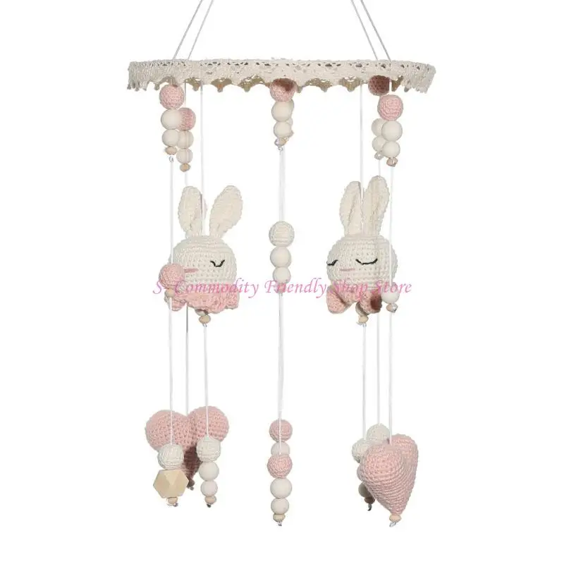 85AE Giường Đồ Chơi Trẻ Đồ Chơi Lục Lạc Cho Trẻ Sơ Sinh Đồ Chơi Cũi Động Bằng Gỗ Cho Bé