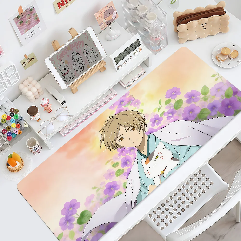 Anime Natsume's B-Book Of Friends Mouse Pad Large Non-slip Lockedge Desktop Computer Desk Mat Keyboard Pad Office Gamer Student