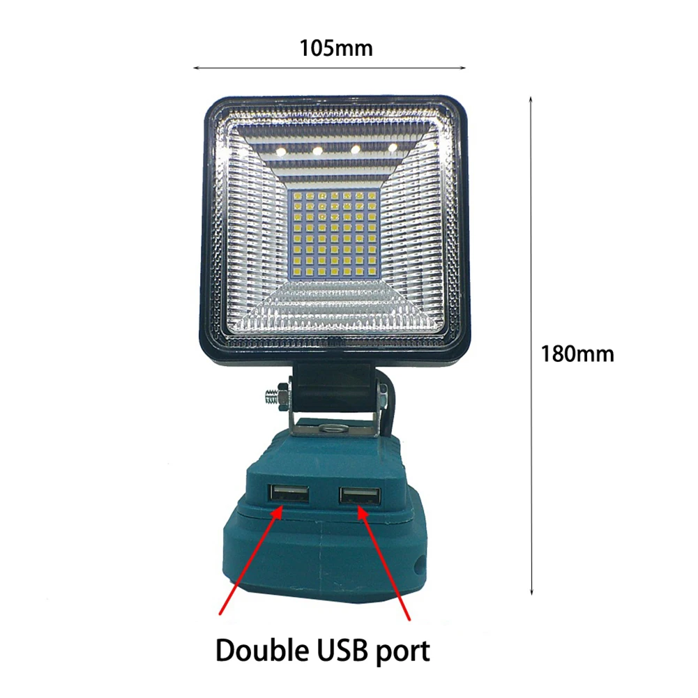 Светодиодный рабочий фонарь, уличный беспроводной светильник для кемпинга, для 4511396 4511437, аккумулятор 18 В, аксессуары для электроинструментов