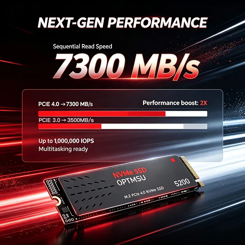 5200 M.2 NVMe SSD Original High Speed Internal Solid State Hard Disk 1TB 2TB 4TB Reliable SSD Drive for Gaming Laptop Desktop