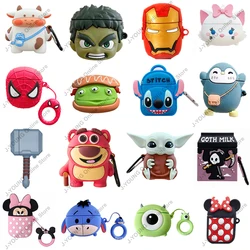 Funda de dibujos animados 3D para Apple AirPods 1 2 3 funda para AirPods Pro funda bonita Yoda Mickey Stitch funda protectora para auriculares Accesorios