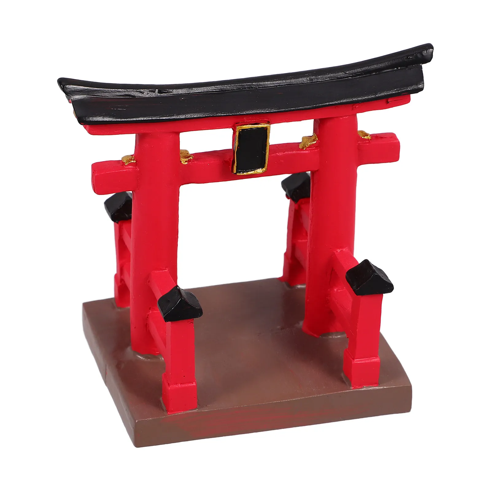 Miniature Resin Japanese Torii Gate Ornament Elegant Architectural Decor for Sand Table Micro Landscape Bonsai Garden Diorama