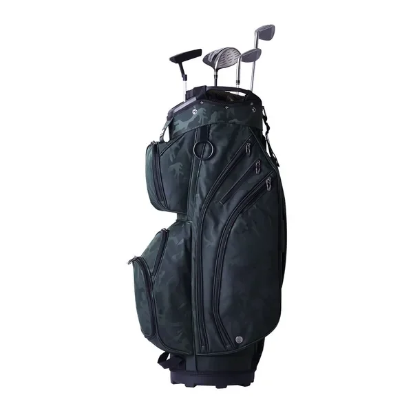

Cart Bag with 14 Way Organizer Divider Top, 36' 11 Pockets Premium Nylon Cart Bag, Durable Bags with