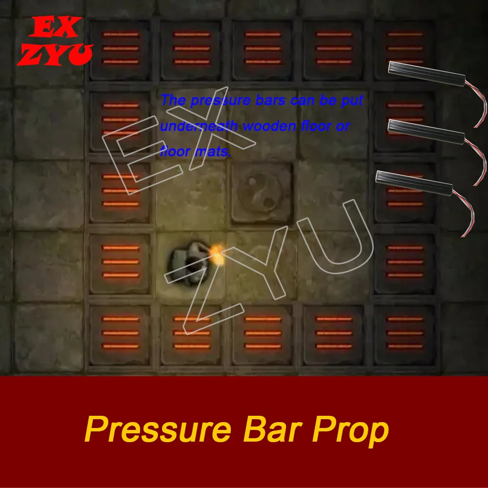 Escape Room Props Pressure Bar Prop Step on the pressure bars sensors in sequence to unlock escape game chamber room EX ZYU