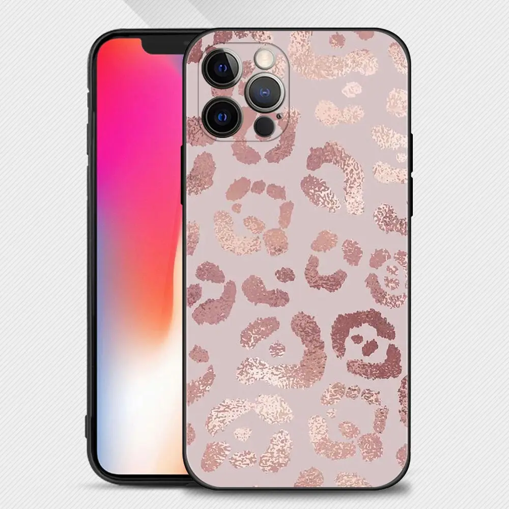 Capa de Silicone para iPhone 15, 14, 13, 12, 11 Pro Max, 15Plus, 14Plus, 13Mini, XS, XR, Capa de Telefone Princesa Rainha, Rosa Dourada, Rosa, Rosa, X, 7, 8