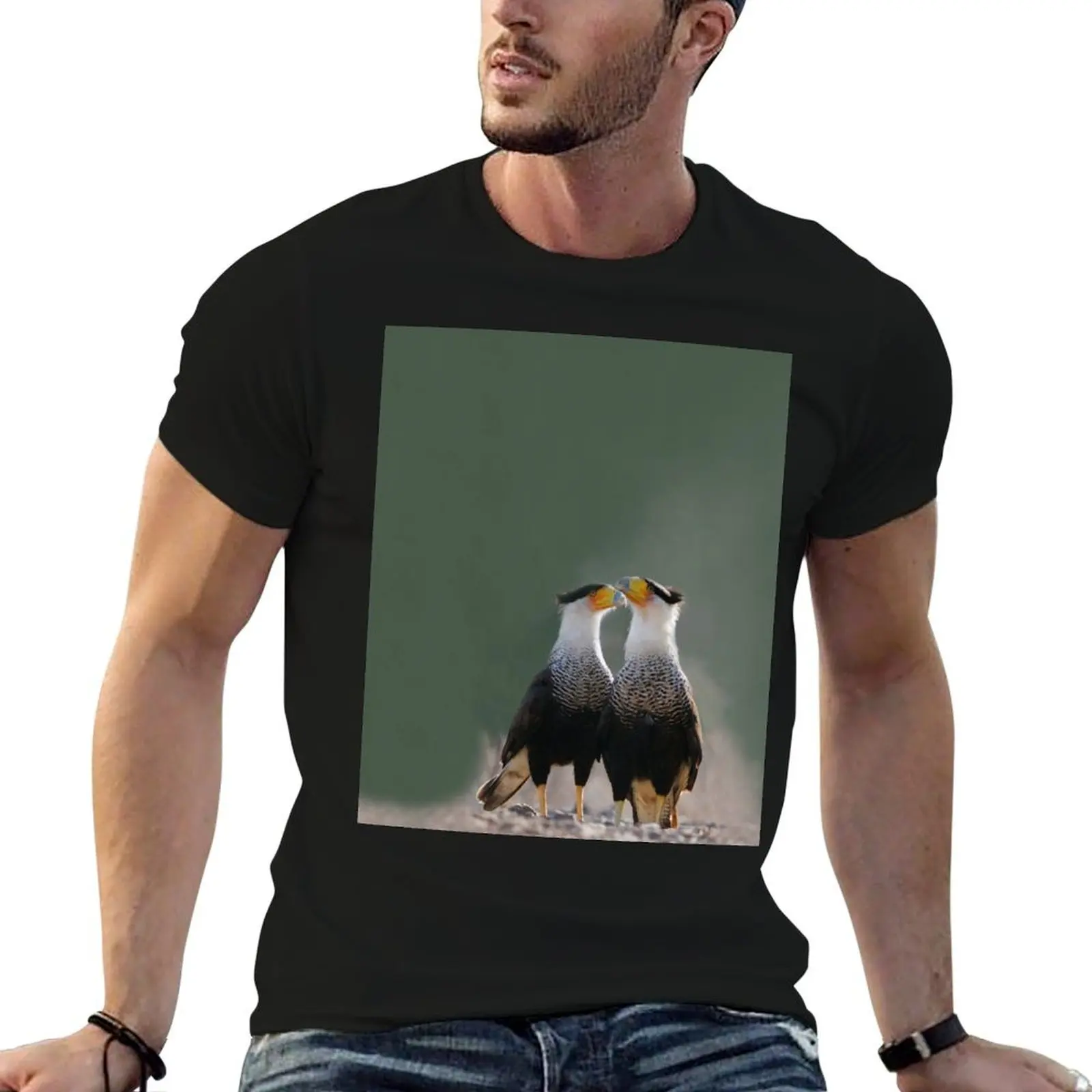 

Two Crested Caracaras - Birder's T-Shirts and Totes T-Shirt funny t shirts man cotton t shirt pack T-Shirt