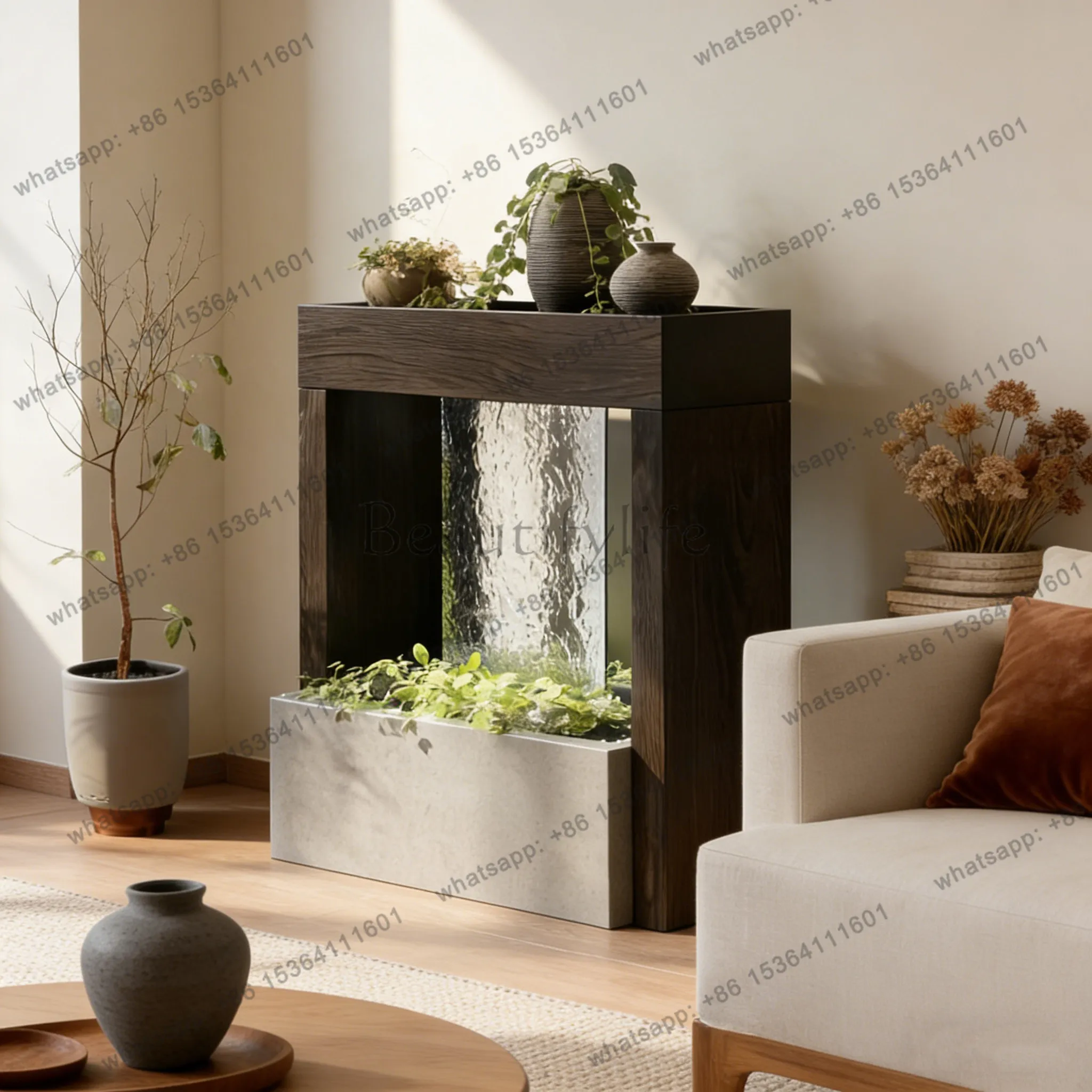

Modern simple flowing water ornament, living room decoration, home circulation, flowing water, indoor landscaping entrance