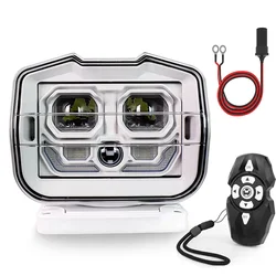 POVTOR High Brightness Rotate Remote Control Search Light with DRL For Fishing Marine Boat Off-Road SUV
