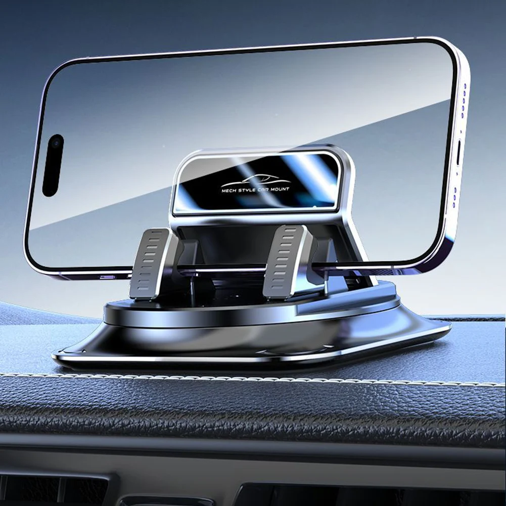 

Держатель сотового телефона для крепления мобильного телефона на приборной панели автомобиля с нескользящим силиконовым ковриком 360° ° Вращающаяся подставка для телефона, автомобильные аксессуары