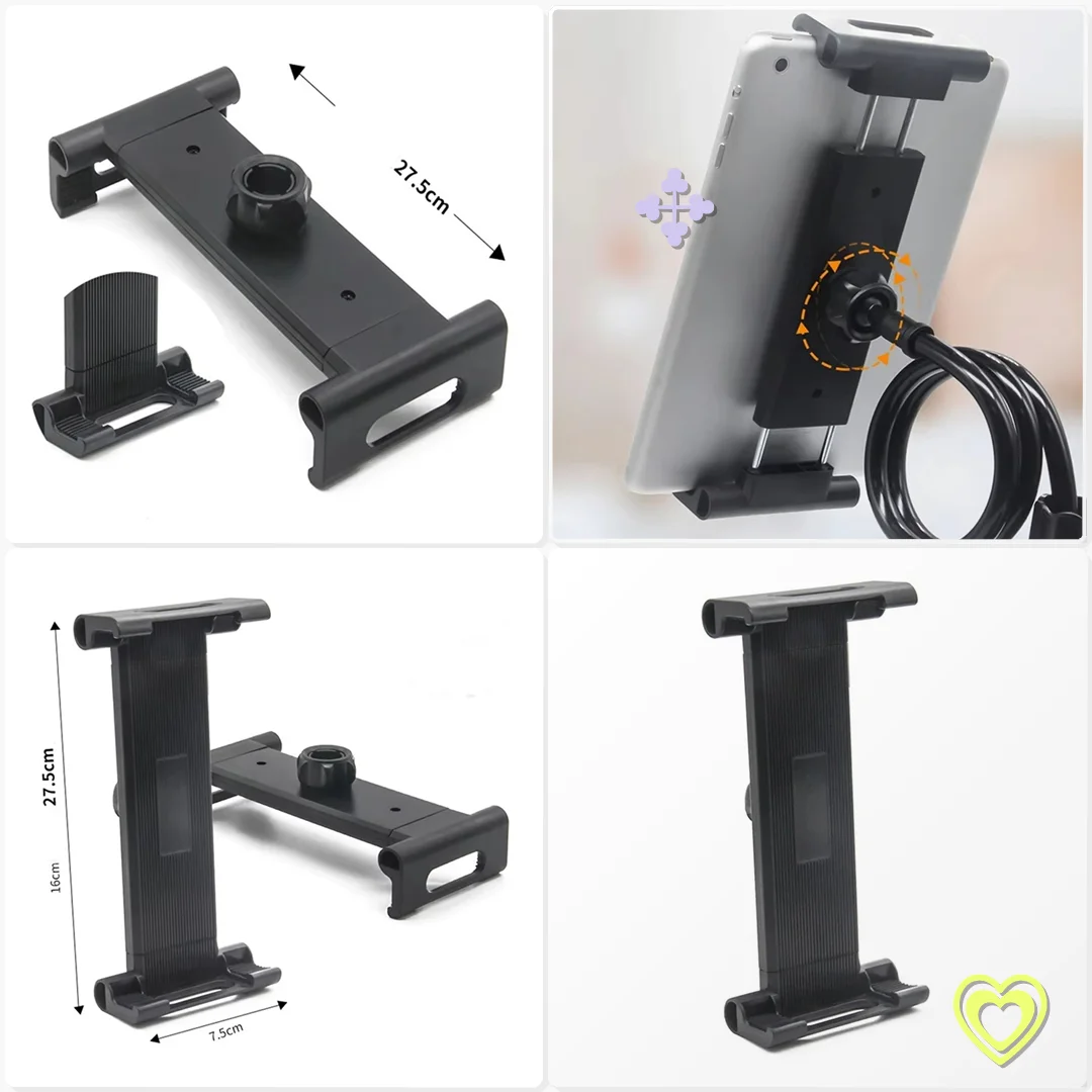 Large Clip Holder Mobile Broadcast Fixed Base Tripod Rack Tablet Stretch Adapter Outdoor Interview Live Phone Stand