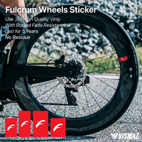 Red Rim Decal Set – Clean Replacement Stickers for Road Bike, MTB, BMX Wheels – Waterproof, OEM-Style Look