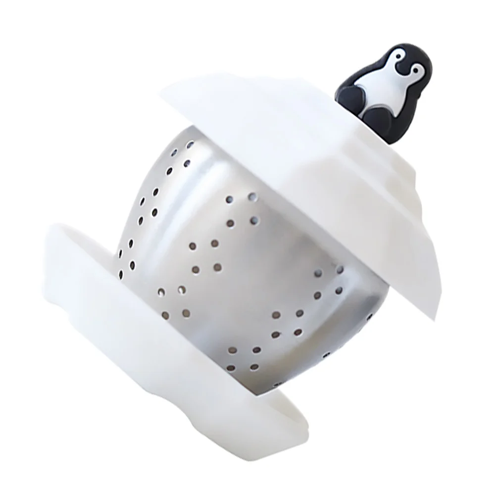 

Penguin Tea Strainer Seasoning Ball Filter Mesh Lovely Leaf Infuser Creative Steeper Cute