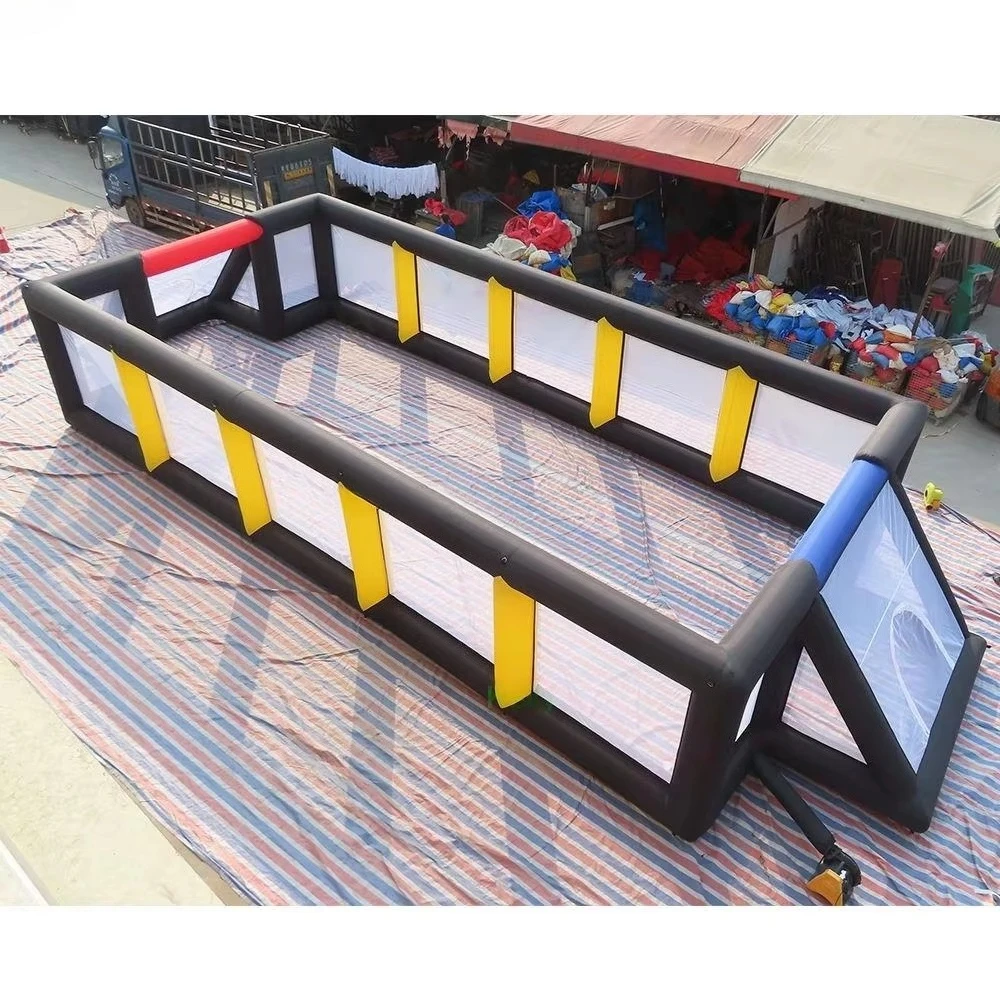 Guangzhou Direct Factory Supply Commercial Outdoor Air-Sealed Inflatable Football Field Soapy Water Soccer Inflatable Castle