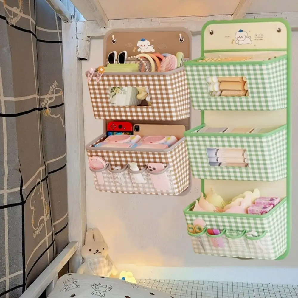 

Large Capacity Wall Hanging Storage Bag Breathable Space Saving Cartoon Hanging Bag Foldable with Pockets