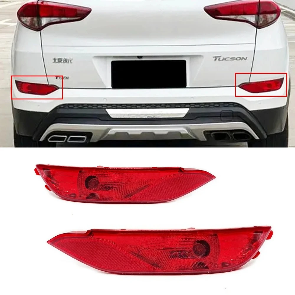 Car Rear Reflector Light For Hyundai tucson 2015 2016 2017 2018 2019 2020 Fog Lamp Stop Brake Light Tail Warning Lamp Red
