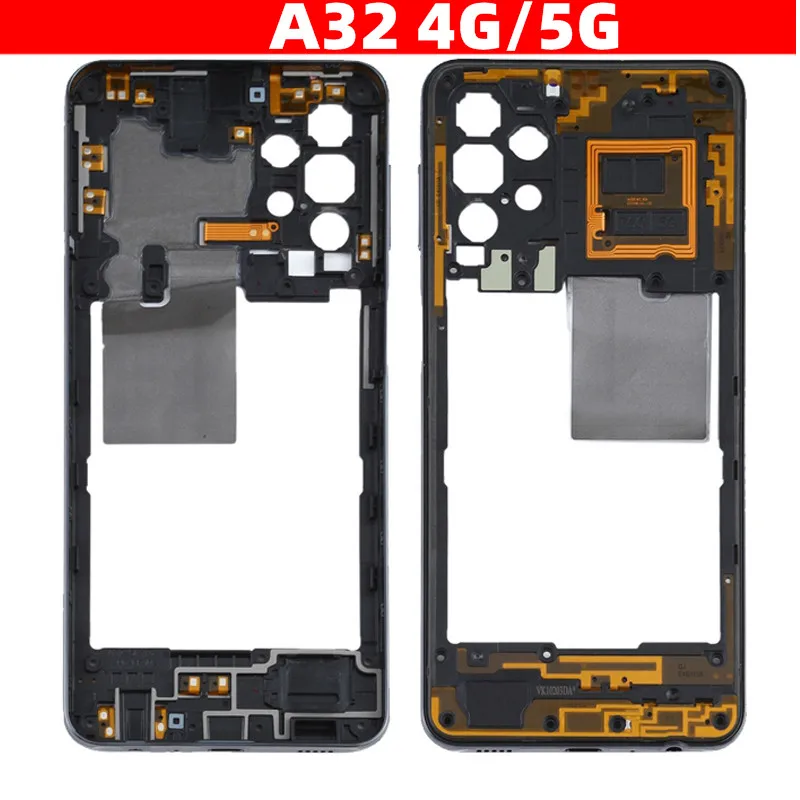 

For Samsung Galaxy A32 4G/5G A325 A326 Middle Frame Phone Housing Center Chassis Case With Buttons Parts