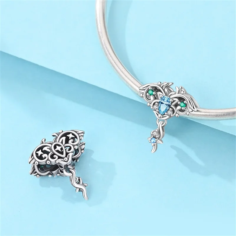 2026 New 925 Sterling Silver Devil Fish Charms Beads Fit 3mm Original Bracelet DIY Women Birthday Party Jewelry Gifts