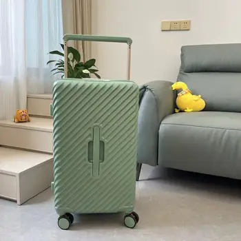 Ampla alça mala de viagem bagagem para homens e mulheres, grande capacidade, sacos de viagem, senha durável, carregamento USB, cinco rodas, 20 