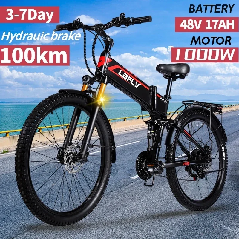 LAFLY X3 PRO 27.5inch 1000W Electric Bike Folding 48V Iithium Assisted MTB Electric Bicycle Cross-Country Ebike