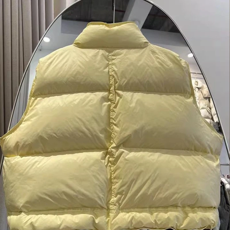 Candy-colored Down and Cotton Women's Jacket with A Stand-up Collar, Thick and Loose Short Style 2025 New Design