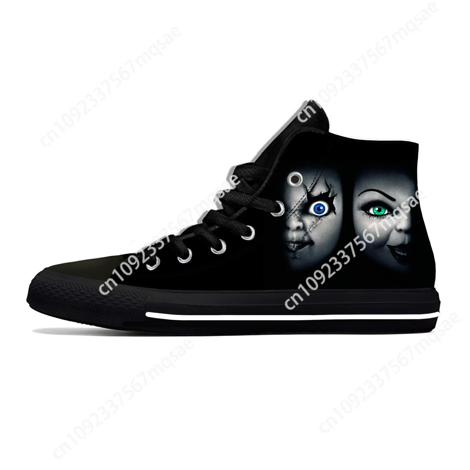 Chucky-High Top Lightweight Breathable Sneakers para homens e mulheres, sapatos casuais, desenhos animados de anime, quadrinhos, brincadeiras infantis, horror, impressão 3D, quente