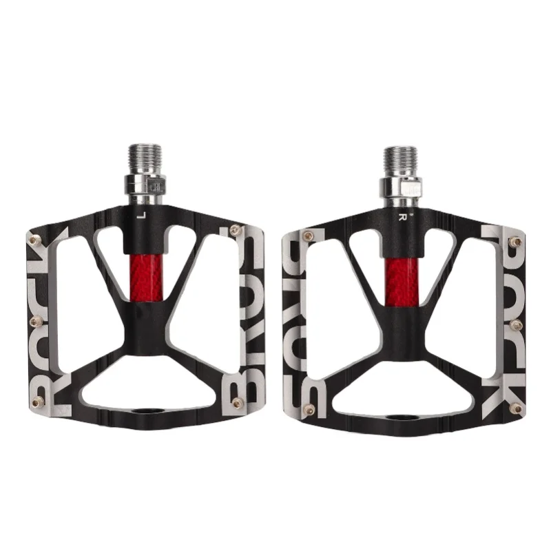 

1 Pair Bike Pedals Aluminum Alloy Black Hollowed Non Slip Mountain Road Bicycle Accessories