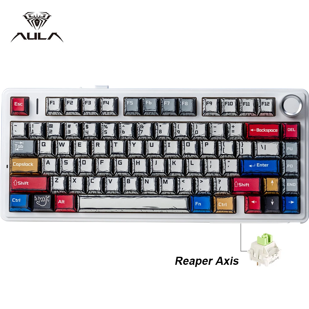 Nieuwe AULA F75/F99 Pro Gaming Mechanisch Toetsenbord PBT Comic Keycaps RGB Backlight Hot Plug Aangepaste toetsenbord Toetsenbord voor Kantoor