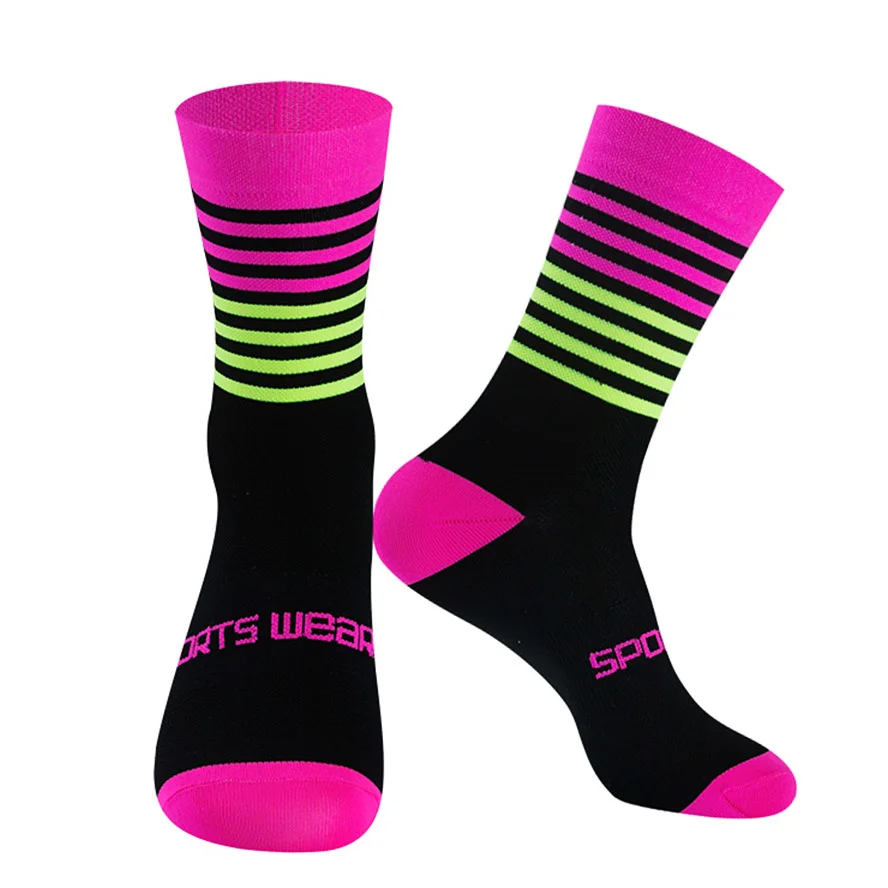 Calcetines deportivos cómodos para hombre, medias de alta calidad para ciclismo, baloncesto, correr, bicicleta de carretera, 3 colores